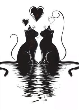 cats in love