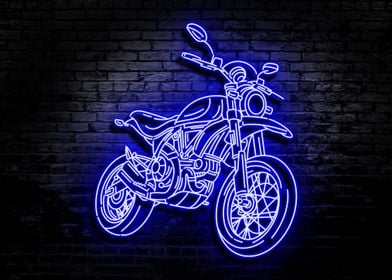 MOTORCYCLE NEON SIGN ART