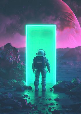 Astronaut Cosmic Doorway