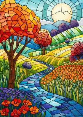 Stained Glass Landscape