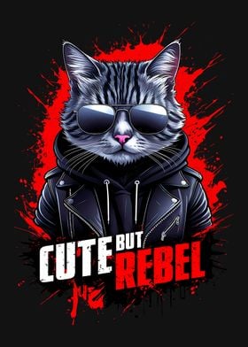Cat Cute But Rebel