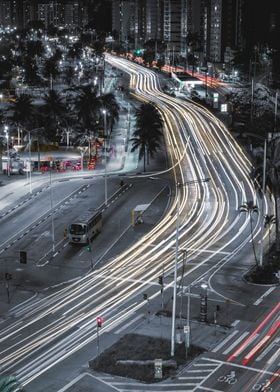 Nighttime Boulevard Santos