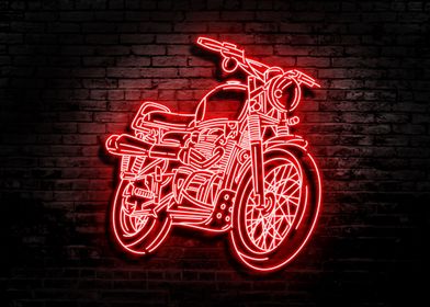 MOTORCYCLE NEON SIGN ART