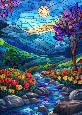 Stained Glass Landscape