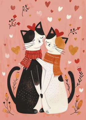 cats in love