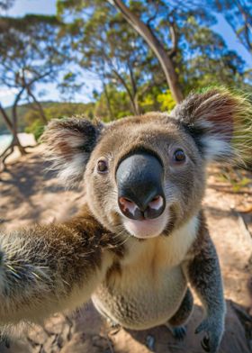 koala take selife