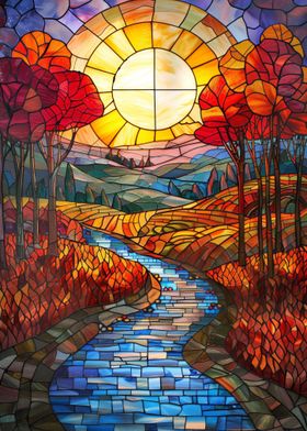 Stained Glass Landscape