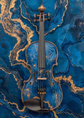 Blue and Gold Violin