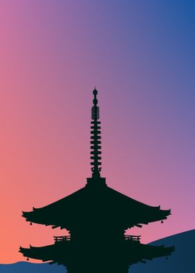 orange japan background