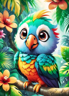 Cute Colorful Parrot