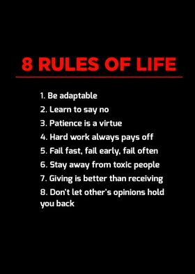 8 rules of life 