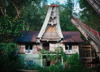 Torajan house at Sulawesi