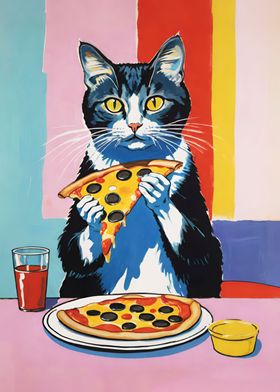 Pizza Cat Poster