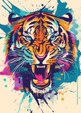 Fierce Graffiti Tiger
