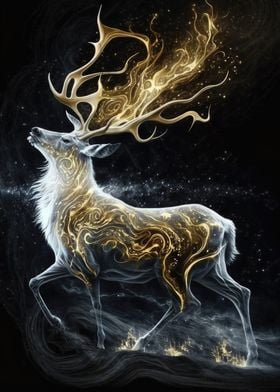 White and Gold Stag