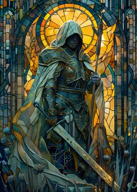 Stained glass Knight