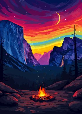 Yosemite Retro Pixel Art