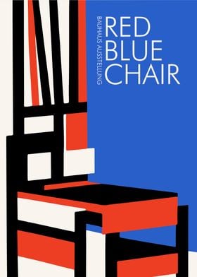 Red Blue Bauhaus Chair