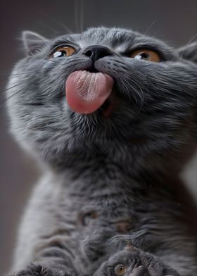 cute grey cat 