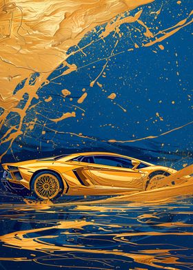Golden Lamborghini