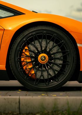 Orange Car Wheel