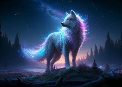 Luminous Mystical Wolf