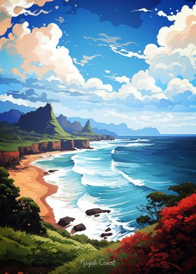 Napali Coast Oil Painting