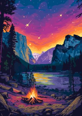 Yosemite Retro Pixel Art