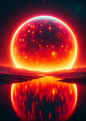 Fiery Celestial Reflection