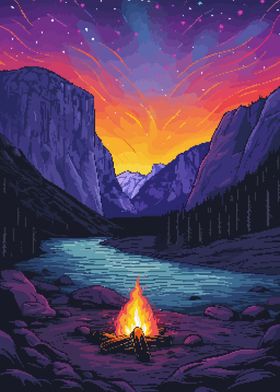 Yosemite Retro Pixel Art