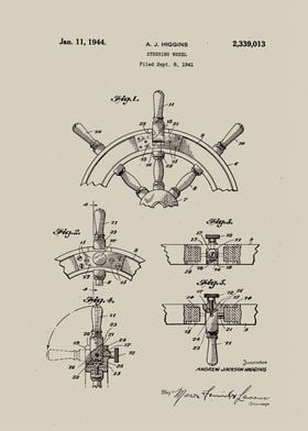 Vintage Ships Wheel Patent