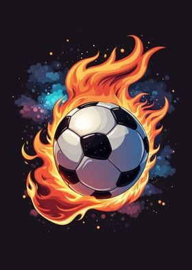 Flying soccer ball 