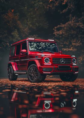 Crimson Mercedes G Wagon 