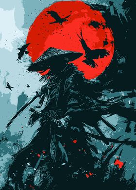 Japanese Samurai anime art