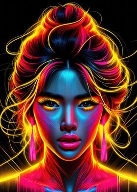 Vivid Neon Expression