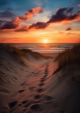 Sunset at the sea Beach