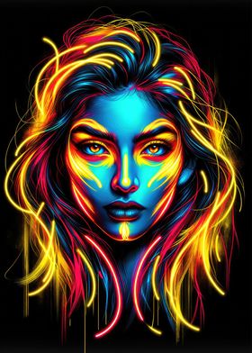 Neon Dream Portrait