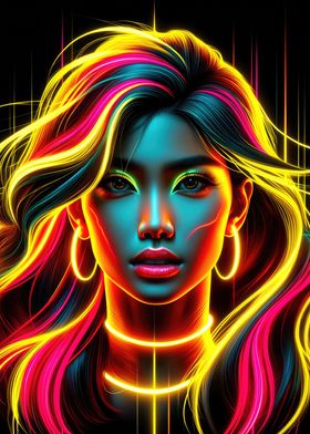 Glowing Neon Beauty