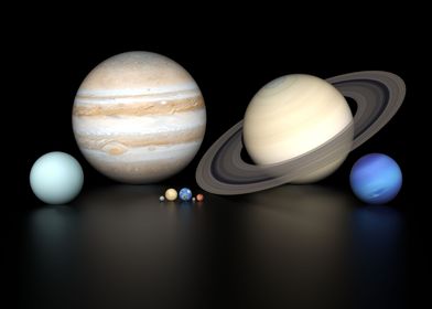 Solar System Planets Size