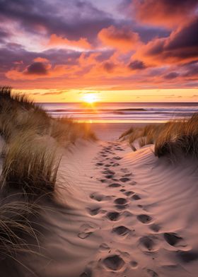 Sunset at the sea Beach