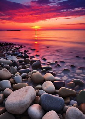 Sunset at the sea Beach