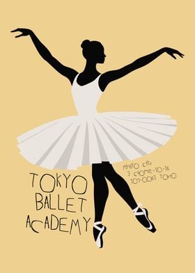 Tokyo Ballet Retro Poster