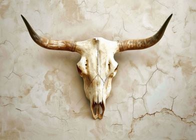 Long Horn Bull Skull
