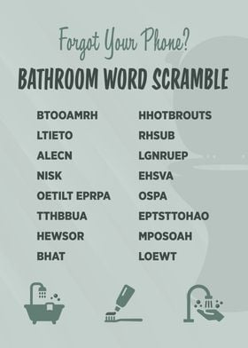 Bathroom Word Scramble