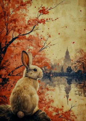 cherry blossom rabbit