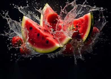 Juicy Fresh Watermelon 