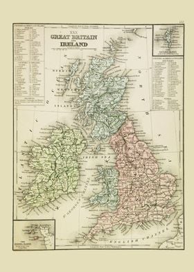 Map of Britain 1865