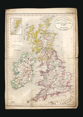 1856 Britain Ireland Map