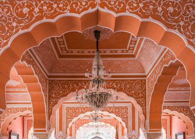Ornate indian palace hall