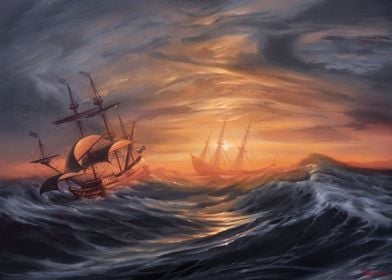 Ships In Storm